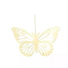 Pingente decorativo borboleta vazada ouro 10cm