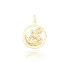 Pingente Delicado em Ouro 18k Modelo São Jorge