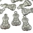 Pingente Deusa da Misericórdia Kuan Yin 23x19mm 10pçs Níquel