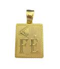 Pingente diamante fé gg - banhado a ouro 18k Pingente diamante fé gg - banhado a ouro 18k