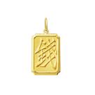 Pingente Dinheiro Ideograma Chines Ouro 18K FDPK130