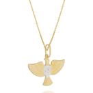 Pingente Divino 2 Cores Com Corrente Veneziana Ouro 18k Pingente Divino 2 Cores Com Corrente Veneziana Ouro 18k