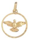 Pingente Divino Espírito Santo Redondo Ouro 18k 750 Garantia