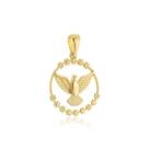 Pingente Divino Espírito Santo Volta Trabalhada Ouro Amarelo 18kl