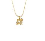 Pingente Duas Filhas Meninas Corrente Folheado Ouro 18k.