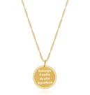 Pingente Em Ouro 18k Entrego E Confio + Corrente Singapura