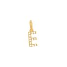 Pingente em Ouro 18k Letra E com Zircônias - AU8775