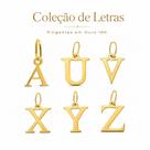 Pingente em Ouro 18K Letra Pequena - Joia Elegante