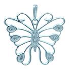 Pingente em Prata 925 Borboleta Vazada com Zircônias - Joia Elegante Pingente em Prata 925 Borboleta Vazada com Zircônias - Joia Elegante