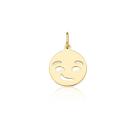 Pingente Emoji Sorriso Malicioso Ouro 10k