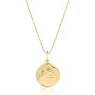 Pingente Escrava Medalha Egípcio Ouro 10k P34
