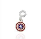 Pingente Escudo Capitão América B Prata pulseiras berloque