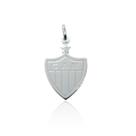 Pingente escudo chapa atlético - 2cm prata 925