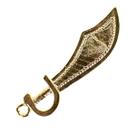 Pingente Espada 10 cm Metal Banhado Dourado