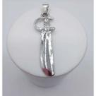 Pingente espada de ogum banhado a rhodium