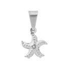 Pingente estrela banhado ouro branco