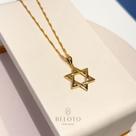 Pingente estrela de davi banhado em ouro 18k