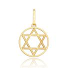 Pingente Estrela De Davi Em Ouro 18k 750