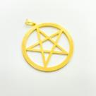 Pingente Estrela de Davi Laser Banhada a Ouro 18k