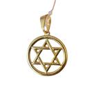 Pingente Estrela De Davi P - Banhado a ouro 18k