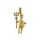 Pingente Exu Imagem 3,1 cm Dourado
