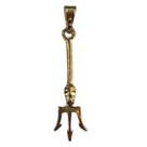 Pingente Exu Tridente 3,2 cm Dourado