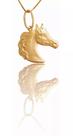 PINGENTE FACE CAVALO EM OURO 18K (cod05y)