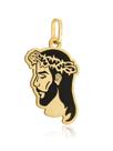 Pingente Face De Cristo Com Ródio Negro Em Ouro 18k Pingente Face De Cristo Com Ródio Negro Em Ouro 18k