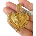 Pingente Fé Coração - Banhado a ouro 18k Pingente Fé Coração - Banhado a ouro 18k