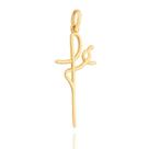 Pingente Fé Manuscrito Em Ouro 18k