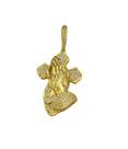 Pingente fé mão g - banhado a ouro 18k