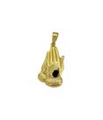 Pingente fé mão m - banhado a ouro 18k