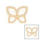 Pingente fecho borboleta folheado BRANCO 542418 Rommanel