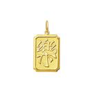 Pingente Felicidade Ideograma Chines Ouro 18K FDPK130