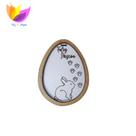 Pingente Feliz Páscoa 6cm Mdf Branco 10 unidades