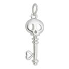 Pingente Feminino De Prata 950 Chave Caveira Moderno