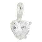 Pingente Feminino De Prata 950 Coração Pedra Zircônia Casual Pingente Feminino De Prata 950 Coração Pedra Zircônia Casual