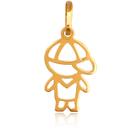 Pingente Feminino Menino Vazado Filho Ouro 18k 750 c/ Estojo e Certificado