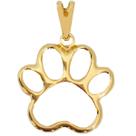 Pingente Feminino Pata Patinha Cachorro Pet e Gato Folheada a Ouro 18k Semijoia