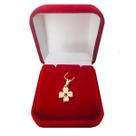 Pingente Feminino Trevo da Sorte Zircônias Cravejadas Banhado a Ouro 18k