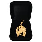 Pingente Ferradura Cavalo Cowboy Peão Semijoia Folheada a Ouro 18k Masculino