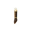 Pingente Figa Olho De Tigre 29x6mm Em Ouro 18K