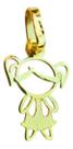 Pingente Filha Ouro18k Pequena Delicada Detalhe Fosco
