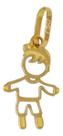 Pingente Filho Menino Leve Grande Ouro 18k Amarelo