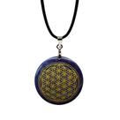 Pingente Flor da Vida Colar com pingente de pedra de cristal de meditação sete chakras