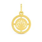 Pingente Flor de Lótus Ouro 18k Joia Feminina Yoga Meditação Espiritual Luxo Presente