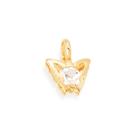 Pingente folheado a ouro borboleta BRANCO 540634 Rommanel