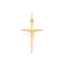 Pingente folheado a ouro cruz com cristo 540027 Rommanel