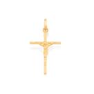 pingente folheado a ouro cruz com cristo rommanel 540027