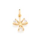 Pingente folheado a ouro flor BRANCO 541784 Rommanel